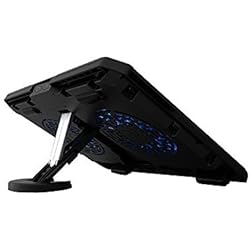 KLIMTM Swift Support Ventilé Vitesse Réglable Refroidisseur PC Portable 2 Ventilateurs - Nouvelle Version 2019 - Noir