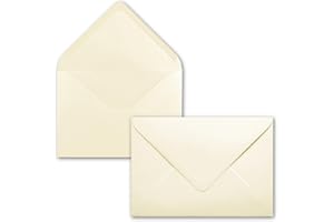 "farbenFroh by GUSTAV NEUSER "100x sobres B6-17,5 x 12,5 cm vainilla/crema cola húmeda con solapa puntiaguda 120 g/m² para bodas, tarjetas de felicitación, invitaciones