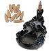 Produktbild Räucherstäbchenhalter Rückfluss Räuchergefäß Keramik Weihrauch Mit 10pcs Cone Räucherstäbchen Set Schwarz