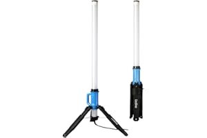 Ledino LED Stehlampe 120W | 360° Lichtsäule | 14400lm | IP69K | LED Baustrahler | Flutlicht für Werkstatt & Baustelle | nicht dimmbar | 5m Kabel