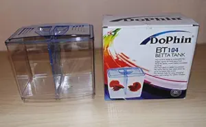 CENTRAL FISH AQUARIUM Dophin Betta Tank BT104 (15 x 8.5 x 15 cms)
