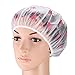 Clear Pink Flower Hair Shower Bath Spa Cap Waterproof Women