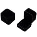 Produktbild KingNew Samt Verlobungsring Hochzeit Ohrring Ring Anhänger Jewelry Display Chic Karton Geschenk (schwarz)