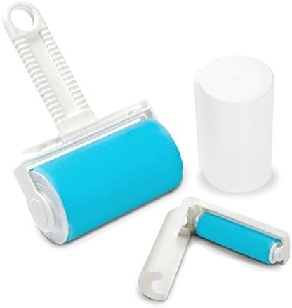 Pet Hair Remover and Travel Lint Roller for Pet Hair, Clothes, Sofa, Bathroom Rugs, Speaker Grilles, High Chairs Strollers, Car Seats, Plush Toys, Felt Pads, Furniture, Crumbs (Medium+Small)