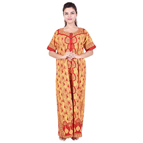 MUDRIKA Womens Cotton Printed Half Sleeves Nighty (Free Size) RS.330 (67.00% Off) - Amazon
