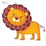 Decowall DW-1206 Wilde Tiere des Dschungels Wandsticker Wandaufkleber Wandtattoo Kinderzimmer - 5
