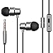 Produktbild Alark In Ear Kopfhörer, 2019 Stereo Sport Ear Ohrhörer Stark Bass Noise Cancelling Kabelgebundene Headset Earphones Headphones mit Mikrofon für iPhone Android PC Smartphones MP3 Players (Silber)