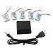 Produktbild Fytoo Ersatzakku 5pcs 3.7V 150mah Lithium Batterie Akku mit 5 in 1 Ladegeräte für JJRC H36 E010 E011 E013 Quadcopter