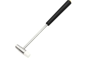 YUANPGKY Petit marteau à double tête en métal et caoutchouc, outil bijoutier et horloger pour artisanat, cuir, bijoux, bricolage, réparation de montre