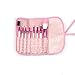 8 Pcs Pink Makeup Brushes Set Eyeshadow Cosmetic Kit + Pink Case