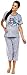 Zeta Ville - Women's Maternity Nursing Pyjamas Soft Jersey Cartoon Print - 218c (Turquoise, UK 12)