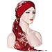 Produktbild Cathy02Marshall Damen Elegante Schnee Spinnen Weich Chemo Turban Mütze Kopftuch für Chemotherapie,Krebs,Haarverlust