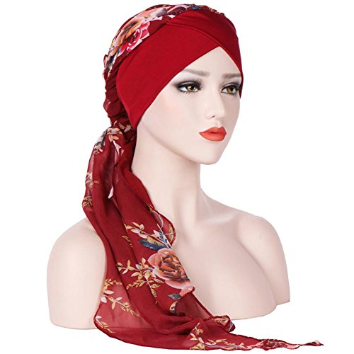 Preisvergleich Produktbild Cathy02Marshall Damen Elegante Schnee Spinnen Weich Chemo Turban Mütze Kopftuch für Chemotherapie,Krebs,Haarverlust
