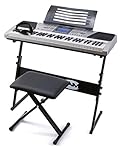 RockJam RJ661 61 Key Electronic Interactive Teaching Piano Keyboard with Stand, Stool and Headphones