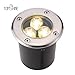 Produktbild Tomshine Bodeneinbaustrahler Aussen 3W Edelstahl LED Bodenleuchten Außen Bodenstrahler AC DC 12V IP67 300Lumen Wegeleuchte Garten