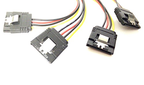 adaptare 34008 15 cm 4-faches Verteiler-Kabel für 15-pin SATA-Strom-Anschluss an PC-Netzteil weiß