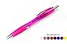 Price comparison product image Pack of PERSONALISED Curvy Pink Retractable Ballpoint Pens (50, 100, 200, 300, 500, 1000) (100)