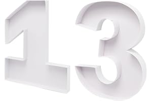 WENPACK 38.1cm Cardboard Number Paper Mache Shape Box to fill Candy Sweet Charcuterie Cupcake Birthday Anniversary Decoration Treat (Number 13)