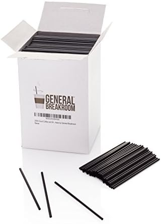 2000-count, 5 1/2 Coffee and Cocktail Drink Stirrer Straws By General Breakroom by General Breakroom