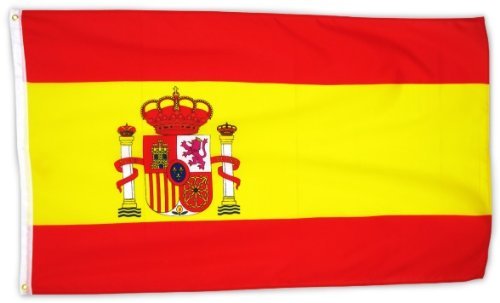 MM España Bandera/Bandera, Resistente a la Intemperie, 150 x 90 x 1 cm, 16302