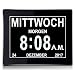 Produktbild WSD 8" Digital Wecker,Digitaler Kalender Tag Uhr Für Demenz sehschwachen Gelesen Werden,Kinder, Senioren, Sehschwache und Alzheimer Patienten -Großer Schrift Elektronischer Kalender Tag Uhr (Schwarz)