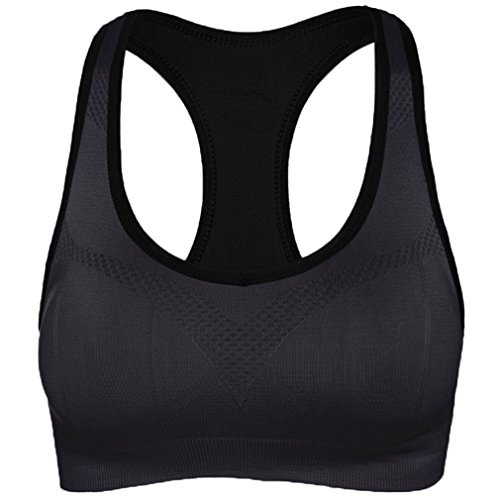 Hikong Damen Sport BH Bra Bügelloser Starker Halt Push up Ohne Bügel Bustier Stretch Top Für Yoga Fitness-Training Sports 5 Farben