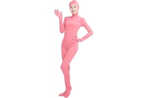Lifup Unisex Ganzkörperanzug mit Füßen Catsuit Gesicht Offene Unitard Anzug Suit Kostüm