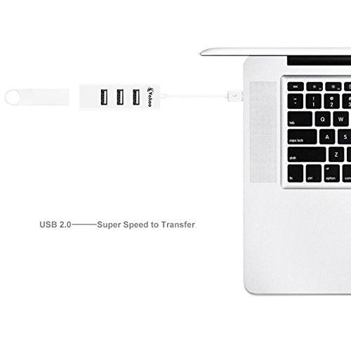 Vakoo USB Hub [2.0, 4-Port] High Speed Datenhub kompatiblen Geräten ,Weiss - 3