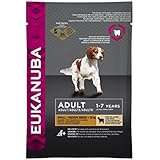 Eukanuba Adult kleine und mittelgroße Rassen Lamm & Reis, Trockenfutter für erwachsene Hunde, Probiergröße, Einzelbeutel, 100 g