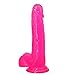 Produktbild SM&WD Mehrfarbige Simulation des Dildos, der Realistische Penis, Adult Sex Supplies Weibliche Masturbation Gerätelänge 20cm Silikon, red