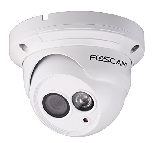 Foscam FI9853EP + MicroSD 32 GB - Telecamera IP da Interno/Esterno, HD 720P, 4.2 W, 12 V, Bianco, 1 Megapixel