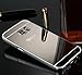 Price comparison product image TAITOU Galaxy Note FE/7 Case, Shiny Awesome Make-up Mirror Plated Aluminum Metal Frame Bumper Slim Cover, Cool 2 in 1 Ultralight Thin Phone Case For Samsung Galaxy Note FE/7 Black