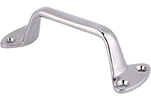 DEWIN Boat Handrail Grab, Marine Grab Handle 15cm Bar Polished Heavy Duty Stainless Steel Boat Door Handle with 4 Holes for Hatch Yacht Home Bathroom RV Door