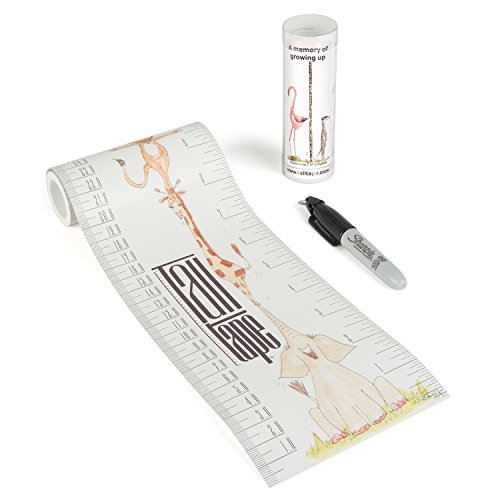 Talltape – Tragbare, Roll-up Messlatte Plus 1 Sharpie Mini Marker Pen, um Kinder von der Geburt bis zum Erwachsenenalter messen zu können – Auswahl an Designs - 5