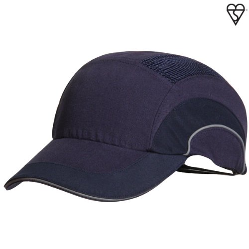 JSP ABR000-000-500 Hardcap A1+ - Gorra con visera larga, antigolpes, 7 cm, color azul marino