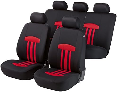 Timon 58847, Car seat covers, protective covers, Complete set, black, red