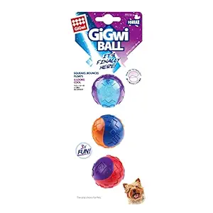 GiGwi Squeaky Rubber Ball Small Pack of 3