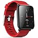 Produktbild Q9 Wasserdichte Sport-Smartwatch für Android/iOS mit Herzfrequenz-Monitor, Blutdruck-Funktionen, Rot