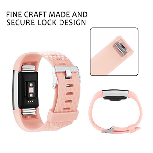 Ersatz Fitbit Charge 2 Armbänder, Klassisch Sport Armband für Fitbit Charge 2 - 3