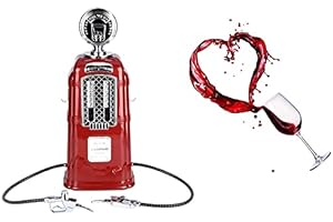 HAKEETA Beer Dispenser, Double Gun Red Wine Beer Tap with Two Taps, Retro Petrol Pump, Suitable for Use in Households, Hotels, Bars, KTV, Restaurants, Clubs etc