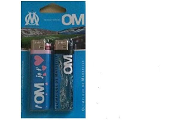 fan2shop Lot de 2 briquets Om, Olympique de Marseille