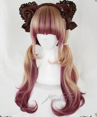 Ahora popular * sistema de GAL sistema cotidiana Lolita estilo lolita muchacha de Harajuku estilo * nuevo material resistente al calor peluca peluca Kosuchumu