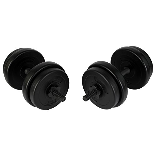 Kurzhanteln Paar Kunststoff 20 / 30 / 40 kg Hantel Set Black - 4