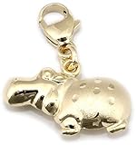 Gewicht ca. 0,79 Gramm. Charm Nilpferd Flußpferd Gold 333 Einhänger Anhänger Gelbgold 8 karat Unisex