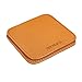 Produktbild TOPHOME Square Coasters Genuine Leather 2pcs/package for Drinks Tea Cups Saucers Table Topper Decoration (S, Orange)