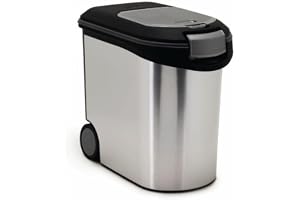Curver 2068934 Foderbehållare, Svart, Silver, 35 L