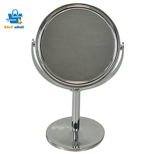 Pocket Size Vanity Mirror With 5x Magnification And Standard Tabletop Shaving Makeup ~ 2 in 1 ~ 15 cm (Silver) RS.299 (70.00% Off) - Amazon