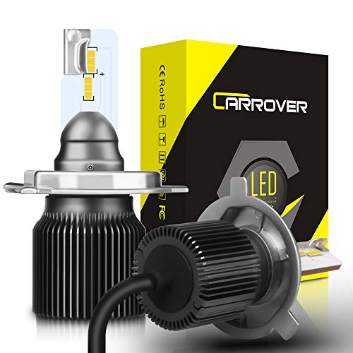 Lampadine LED H4, Fari Abbaglianti e Anabbaglianti per Auto, Sostituzione di Alogena Lampade e Xenon Luci, 8000LM, 6500K