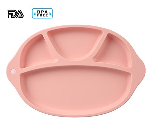 Jonhen Baby-Tischsets,Tischunterlage Platzmatte aus Silikon, einfach abwaschbar, super geeignet zum Essen lernen für Babys und Kleinkinder, Babyteller Tischset Babyschale Kinderteller