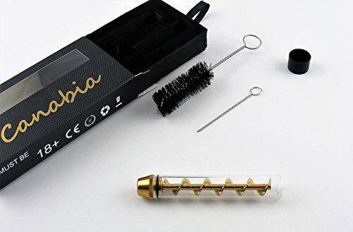 Canabia Twister Glas Blunt – Starter Set – Vaporizer Cannabis Pur Pfeife – Haschisch Pfeife – perfekt für Unterwegs – Kräuter und Tabak Pfeife – Twisty Glass Blunt - 2